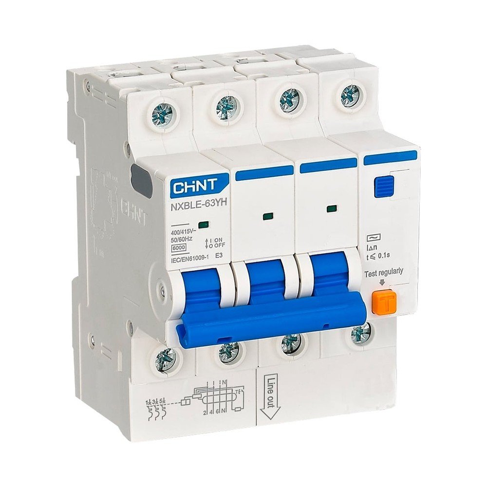 Дифавтомат CHINT NXBLE-63YH 3P C25 30mA