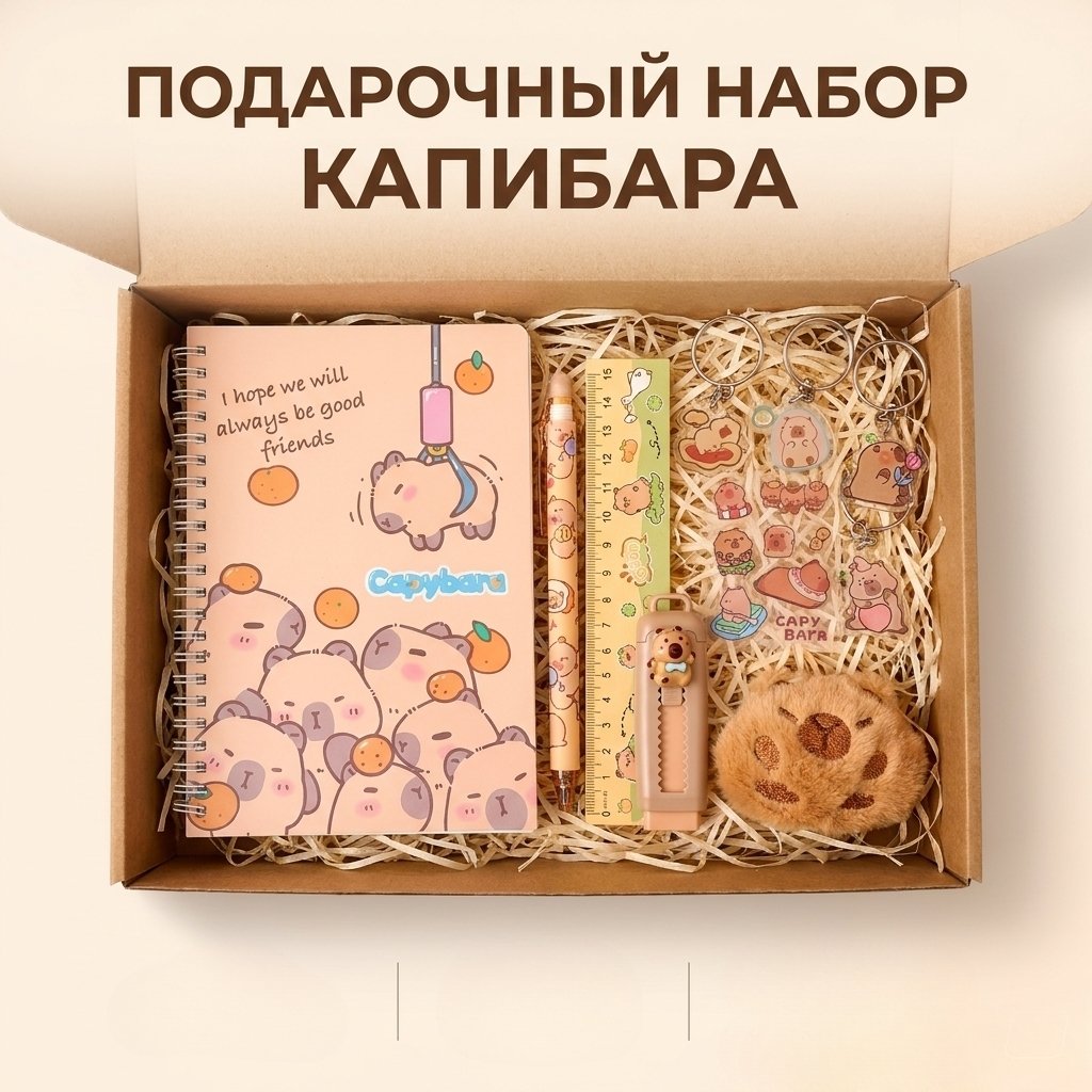 Школьный набор 10 в 1 «Капибара» детский набор